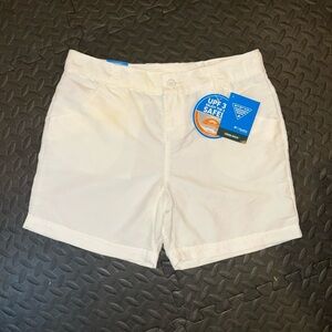 NEW Columbia Coral Compass 2 PFG Shorts Omni-Shade White 6" Inseam Women Size 6